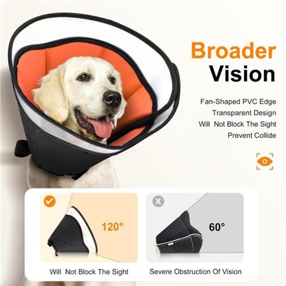 Dog Cone, Alternative After Surgery, Adjustable Dog Recovery Collar - Picture 2 of 6